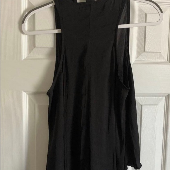 Free people intim. here with me black tie front cami blouse top XS NWOT - Picture 7 of 7
